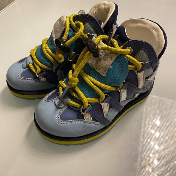 Kids Dolce & Gabbana Multicolor Leather High Top Sneakers Size 8 - Picture 8 of 8